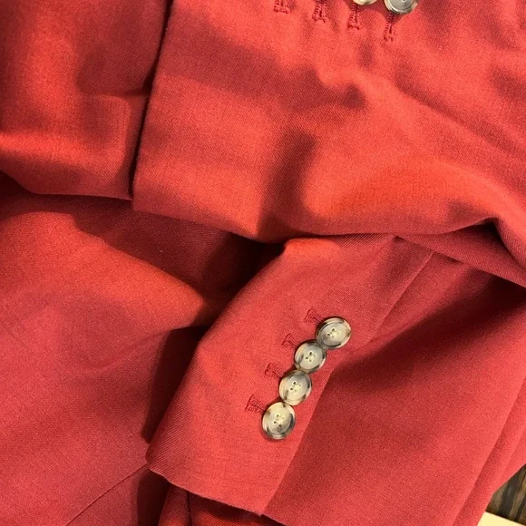 Rust Red Ann Taylor Suit with Blouse - Picture 4 of 5